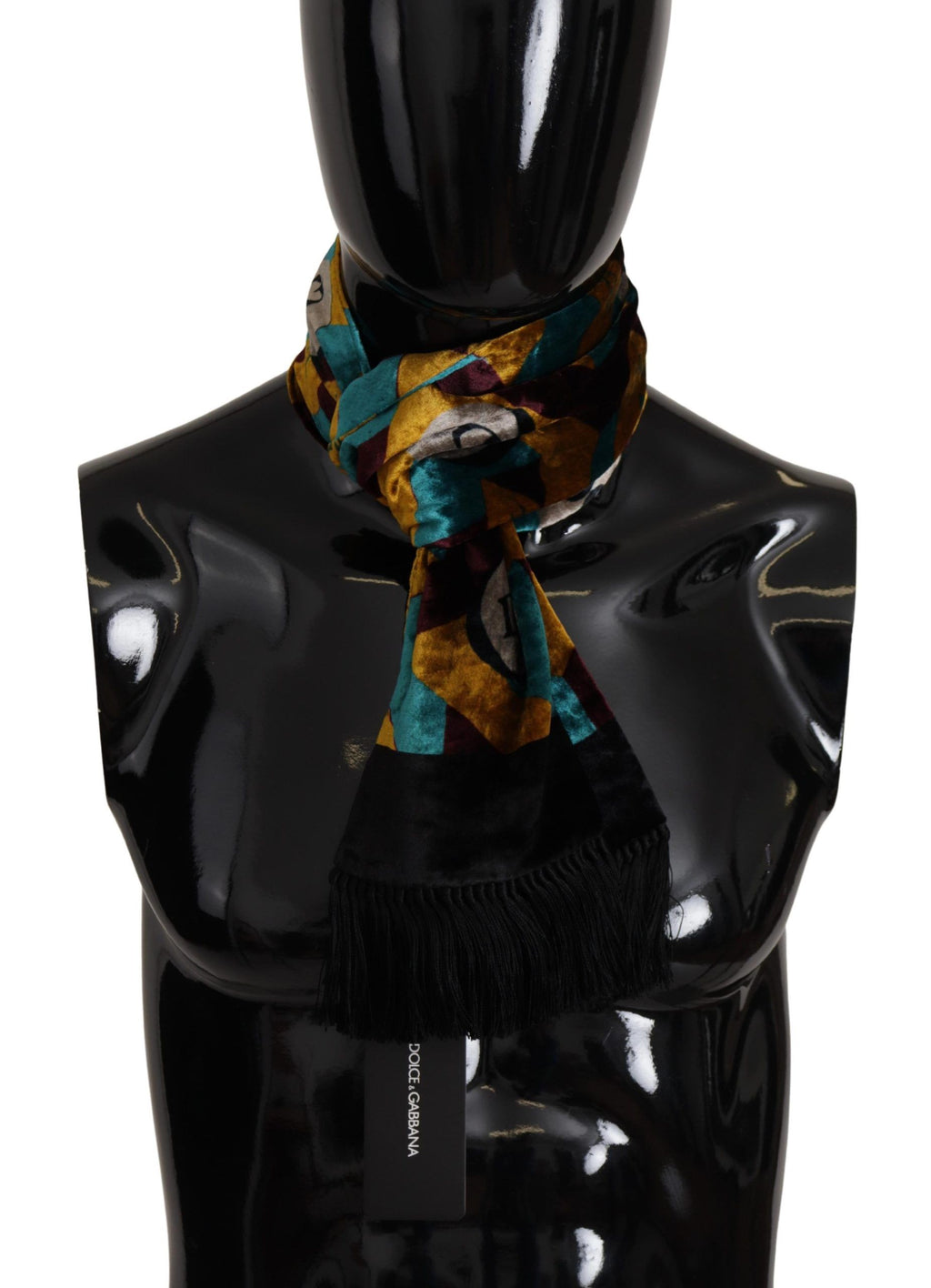 Dolce & Gabbana Multicolor DG Logo Print Shawl Wrap Fringe Scarf - Maison Luxe
