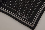 Dolce & Gabbana Black Polka Dots DG Logo Square Handkerchief - Maison Luxe