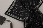 Dolce & Gabbana Black Polka Dots DG Logo Square Handkerchief - Maison Luxe