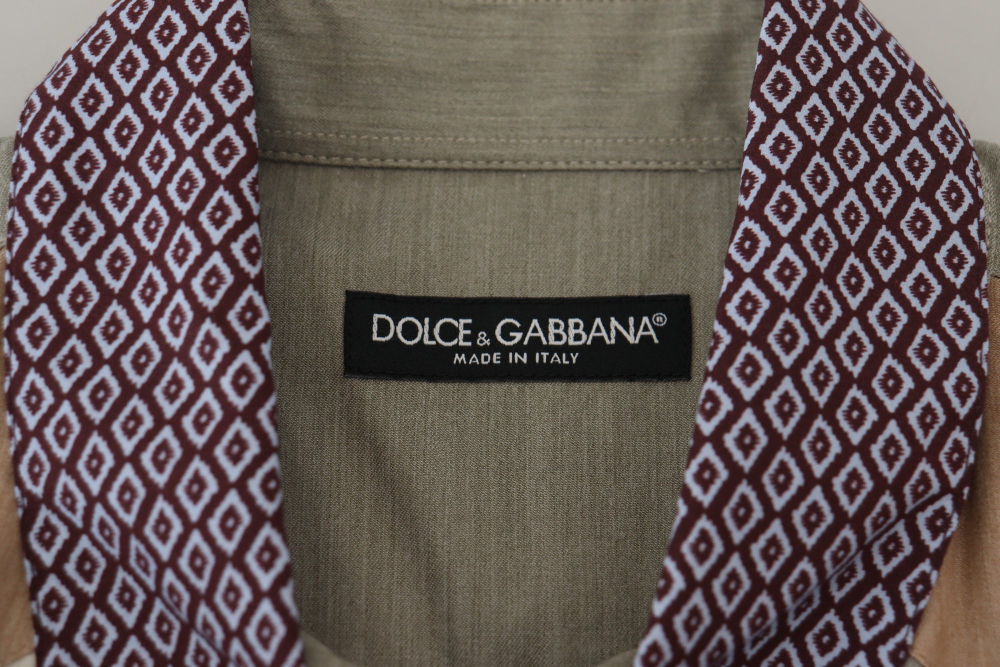 Dolce & Gabbana Multicolor Cotton Patchwork Slim Shirt
