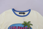 Dolce & Gabbana Yellow Havanity Round Neck Tee Cotton T-shirt