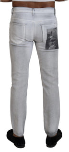 Dolce & Gabbana Gray Washed Skinny Men Denim Jeans