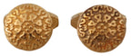 Dolce & Gabbana Gold Plated Brass Round Pin Men Cufflinks