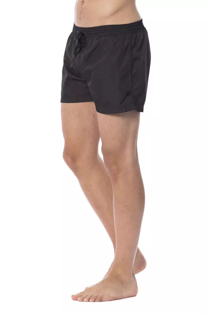 Roberto Cavalli Sport Black Polyester Men's Swim Trunk