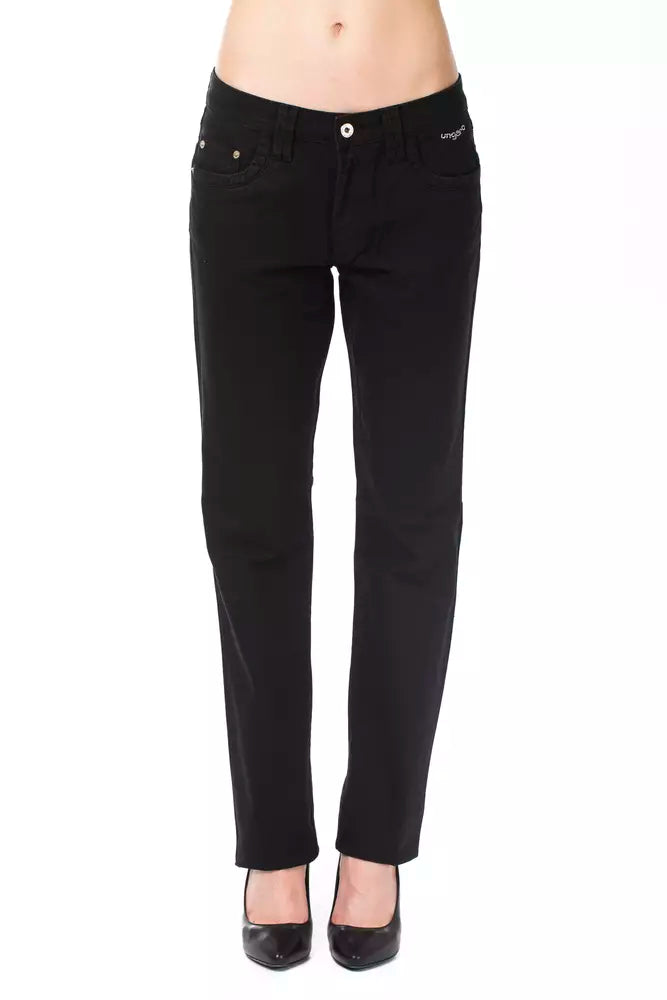 Ungaro Fever Black Cotton Women's Pant