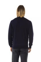 Uominitaliani Blue Merino Wool Men's Sweater