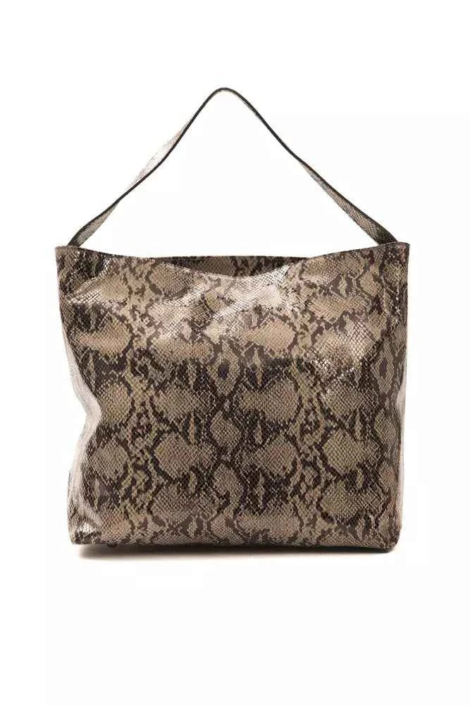 Pompei Donatella Brown Leather Women Shoulder Bag