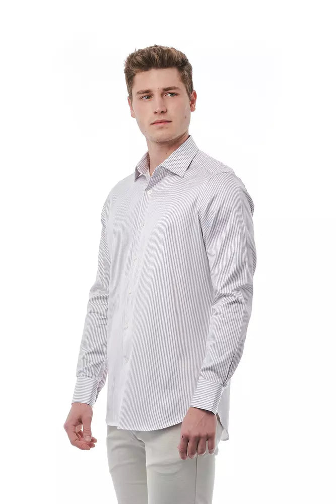 Bagutta White Cotton Men's Shirt