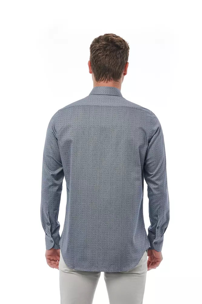 Bagutta Black Cotton Men's Shirt