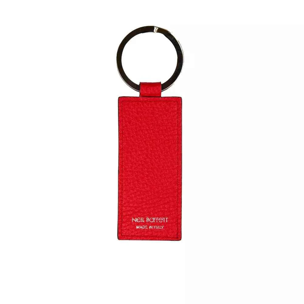 Neil Barrett Red Leather Men Keychain