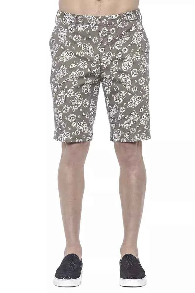 PT Torino Green Cotton Men Bermuda Short