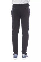 Verri Blue Viscose Men Pant