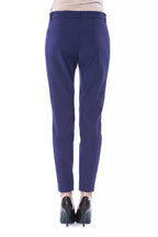 BYBLOS Blue Polyester Women's Slim Fit Pant