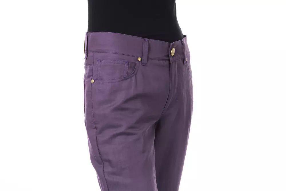 BYBLOS Purple Cotton Women's Pants