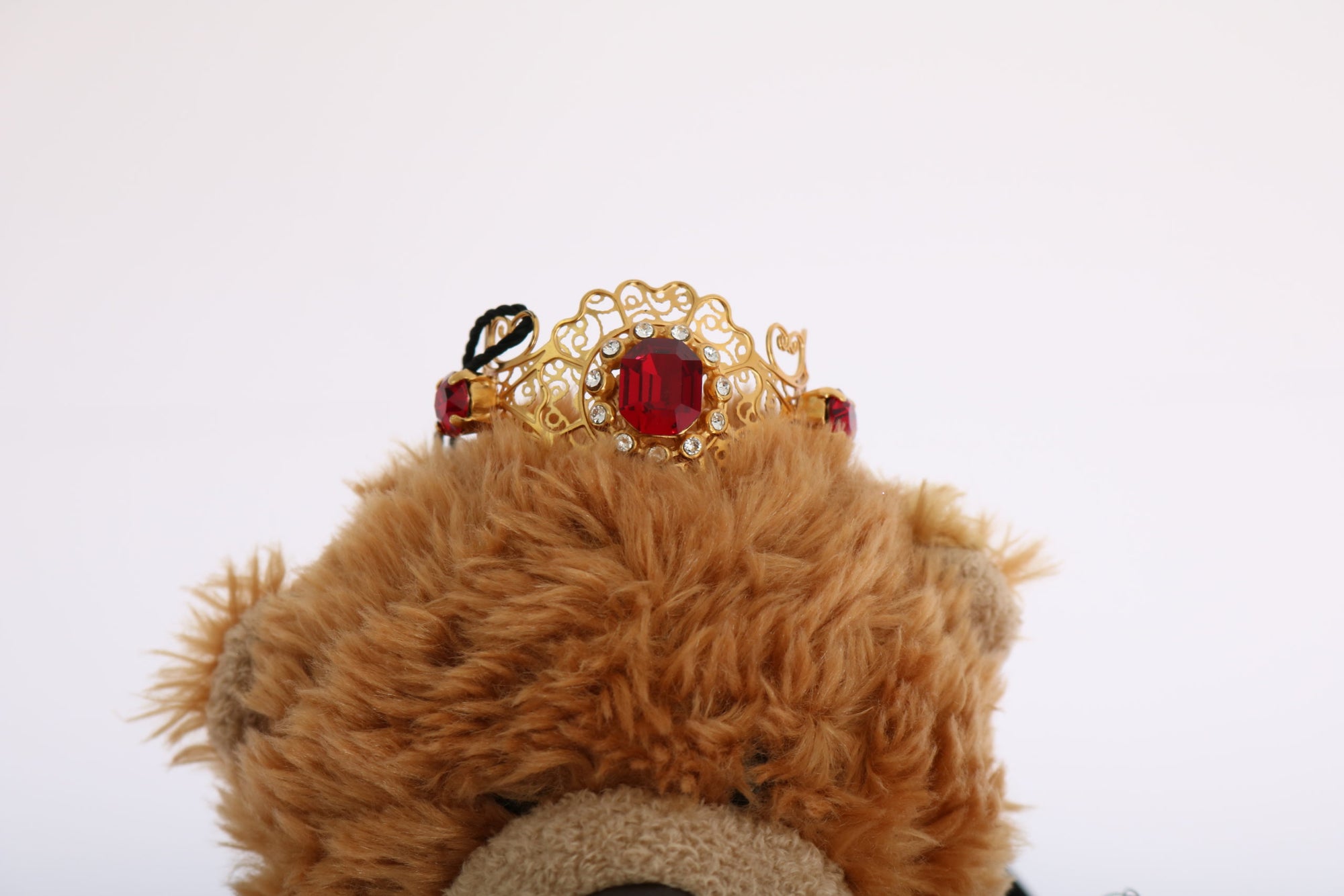 Dolce & Gabbana Teddy Bear Gold Crystal  Crown Tiara Diadem Hair Band - Maison Luxe