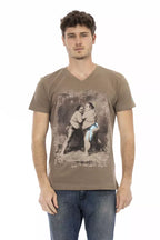 Trussardi Action Brown Cotton Men's T-Shirt
