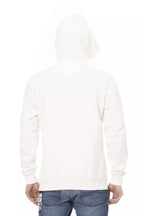 Automobili Lamborghini White Cotton Men's Sweater with Pockets