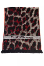 Cavalli Class Burgundy Wool Men Scarf - Maison Luxe