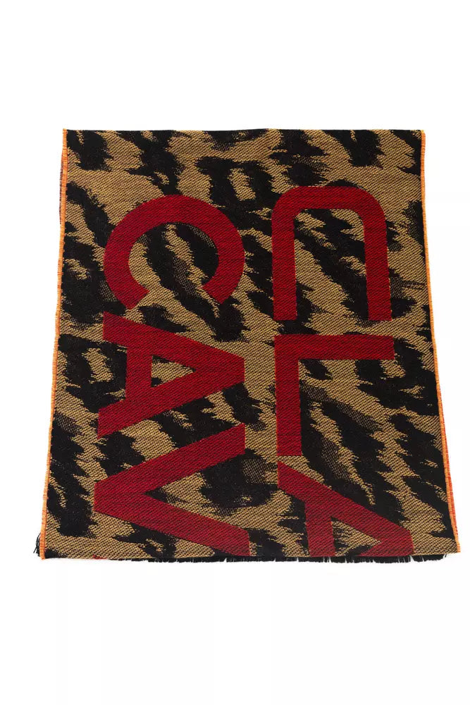 Cavalli Class Brown Wool Men Scarf - Maison Luxe