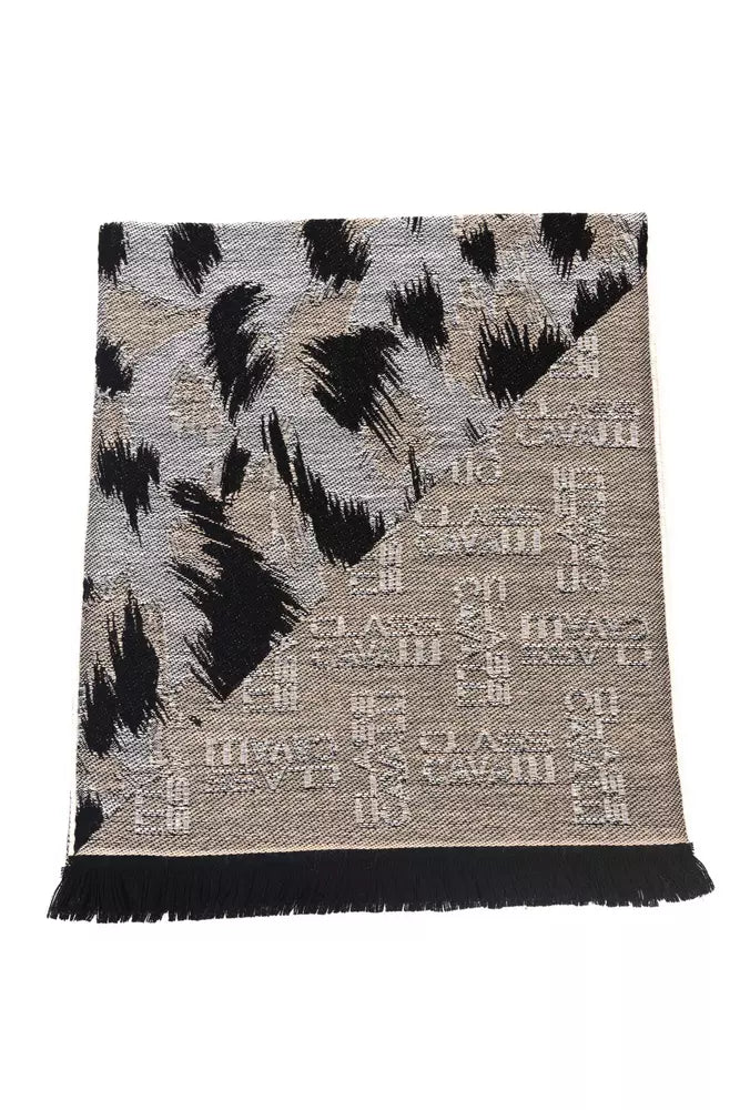Cavalli Class Beige Wool Men Scarf - Maison Luxe