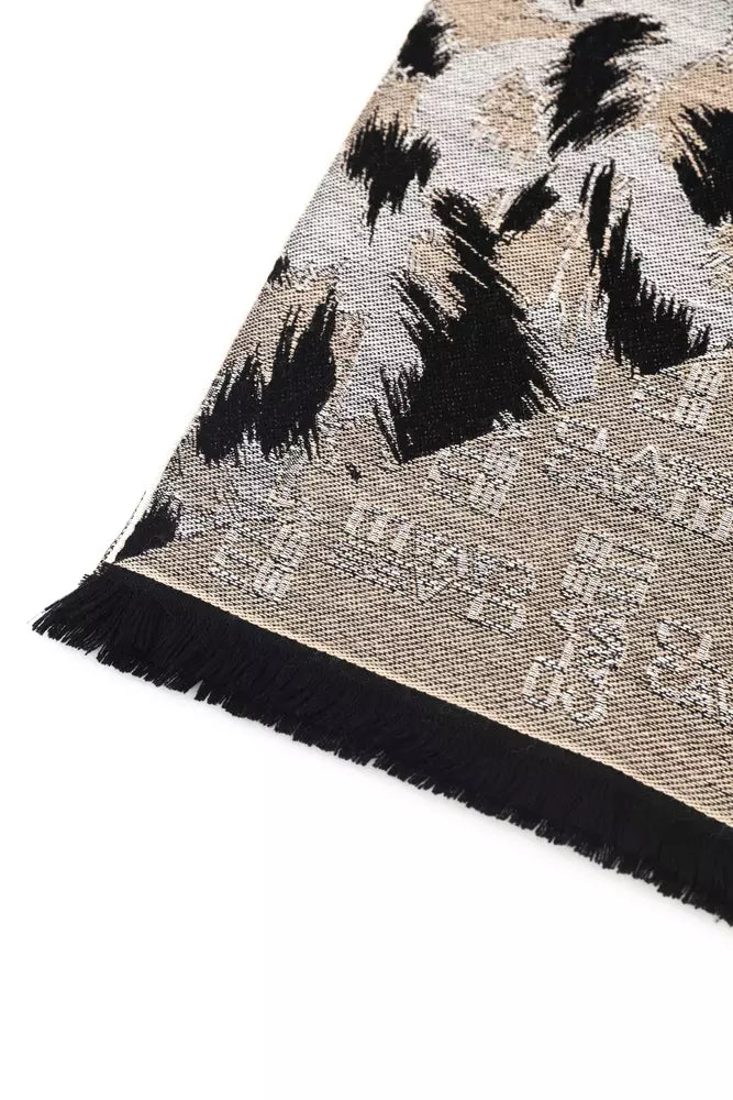 Cavalli Class Beige Wool Men Scarf - Maison Luxe