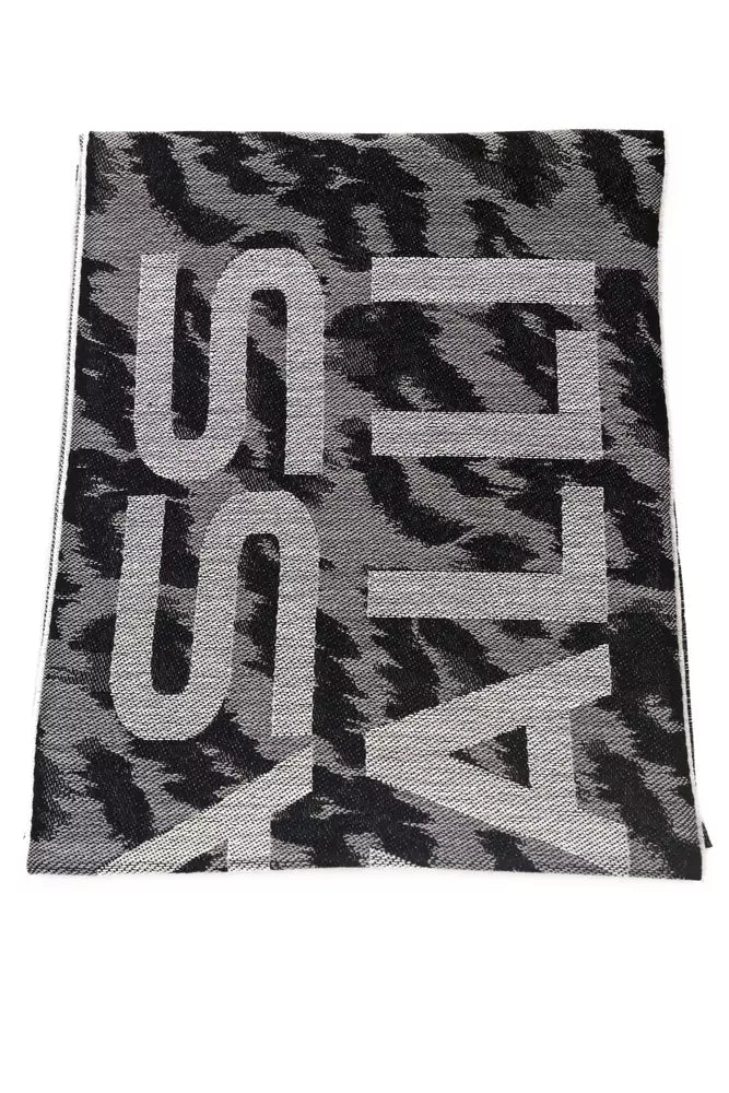 Cavalli Class Gray Wool Men Scarf - Maison Luxe