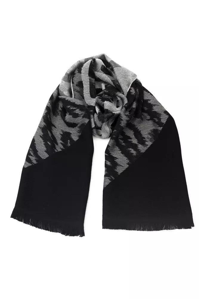 Cavalli Class Gray Wool Men Scarf - Maison Luxe