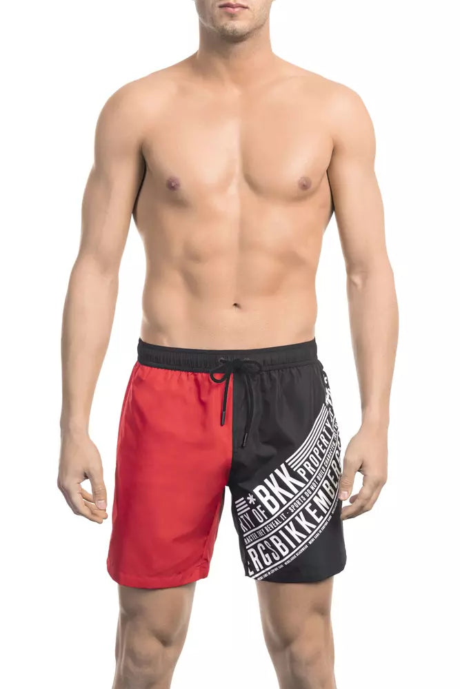 Bikkembergs Red Polyester Men's Swimwear Shorts