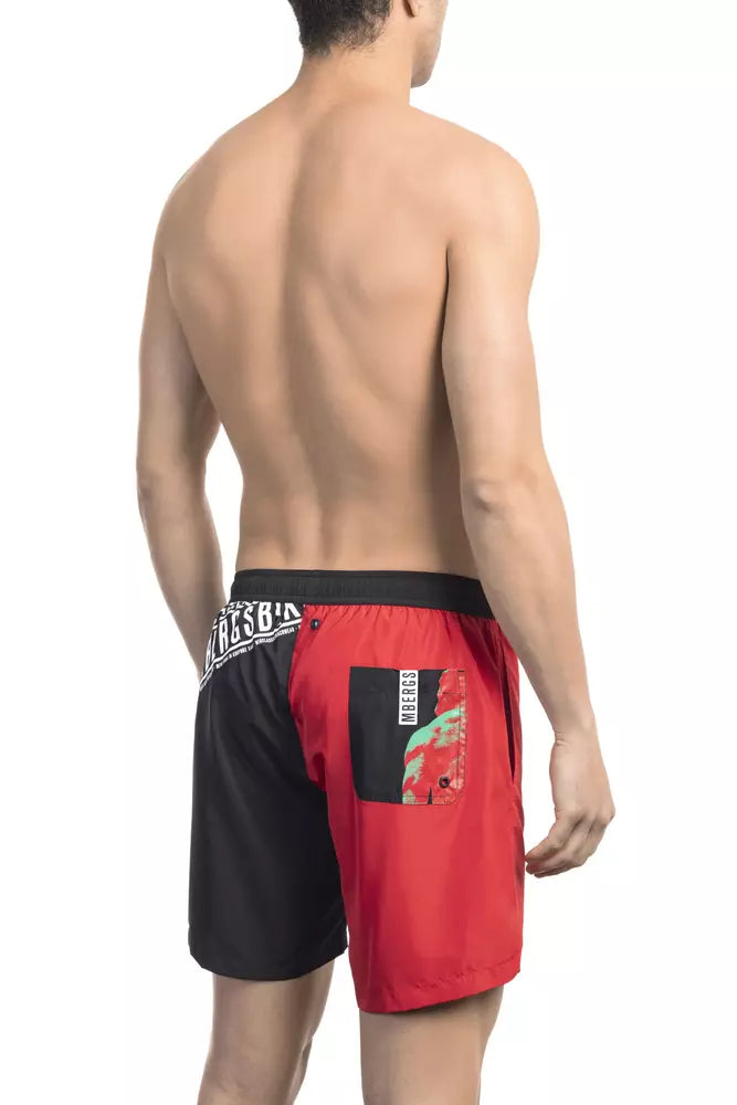 Bikkembergs Red Polyester Men's Swimwear Shorts