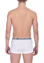 Bikkembergs White Cotton Men's Trunk Twin Pack