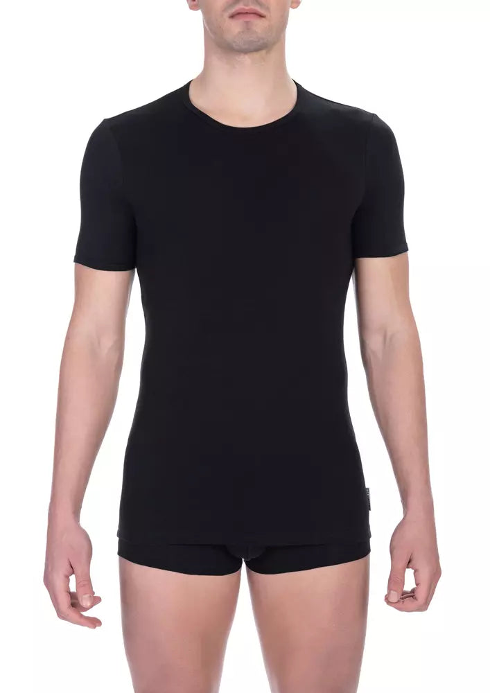 Bikkembergs Black Cotton Men T-Shirt Twin Pack