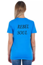 Frankie Morello Light Blue Cotton Women Top