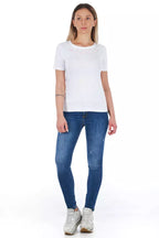 Frankie Morello Blue Other Fibres Women Jeans