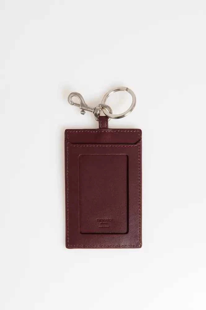 Trussardi Brown Leather Men Badge Holder