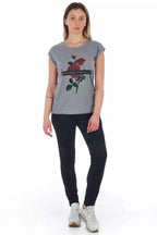 Frankie Morello Black Cotton Women Jeans
