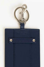 Trussardi Blue Leather Men Badge Holder