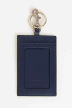 Trussardi Blue Leather Men Badge Holder
