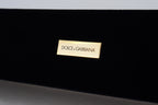 Dolce & Gabbana Black Velvet Logo Plaque Storage Bracelet Jewelry Box - Maison Luxe