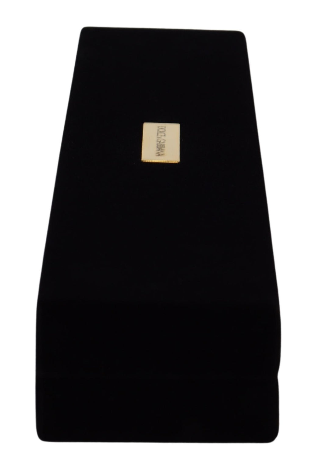 Dolce & Gabbana Black Velvet Logo Plaque Storage Bracelet Jewelry Box - Maison Luxe