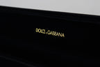 Dolce & Gabbana Black Velvet Logo Plaque Storage Bracelet Jewelry Box - Maison Luxe