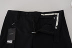 Dolce & Gabbana Black Polyester Chino Formal Pants