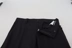 Dolce & Gabbana Black Wool Chino Formal Pants