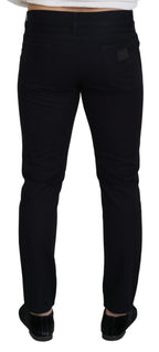 Dolce & Gabbana Black Cotton Skinny Casual Denim Jeans