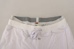 John Galliano White Cotton Logo Mens Jogger Pants
