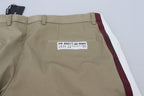 Dolce & Gabbana White Brown Slim Fit Chino Pants