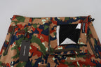 Dolce & Gabbana Multicolor Cotton Camouflaged Cargo Shorts