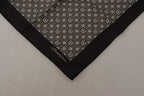 Dolce & Gabbana Black Patterned DG Logo Square Handkerchief Scarf - Maison Luxe