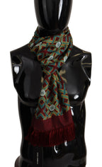 Dolce & Gabbana Multicolor DG Logo Shawl Warm Neck Wrap Fringe Scarf - Maison Luxe