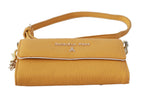 Patrizia Pepe Yellow Logo Leather Shoulder Strap Sling Bag
