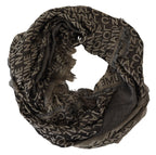 Costume National Gray Logo Knit Neck Wrap Shawl Scarf - Maison Luxe